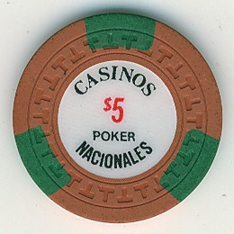 Set of 20 Casinos Nacionales $5 Casino Chips Panama City Panama H&C Paul-son 