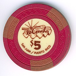Old $1 DORADO BEACH Casino Poker Chip Vintage Antique HCE Mold Puerto Rico 1958 