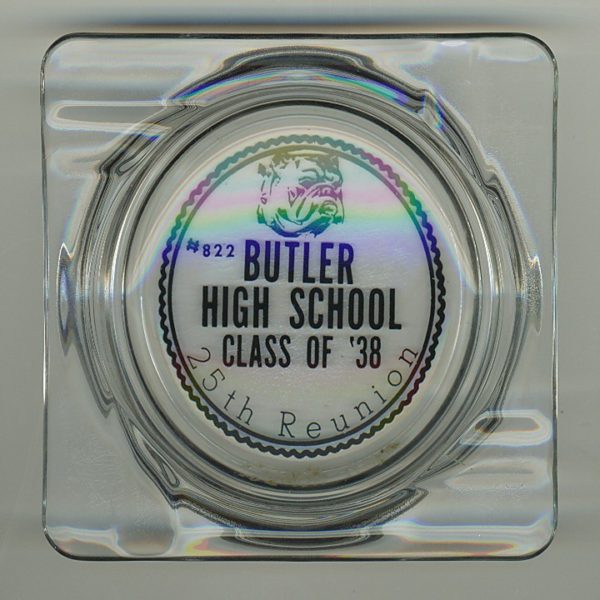 Butler High School - Vintage Advertising Ashtray (Class of 38, 25th Reunion)