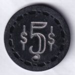 Saddle Club, Ely, Nevada, 1975-1979, $5 - Vintage Casino Chip - Image 2