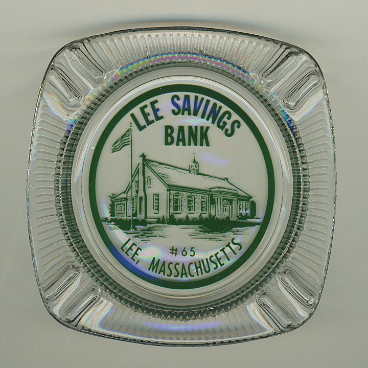 Lee Savings Bank, Lee, Massachusetts - Vintage Advertising Ashtray, c1950's