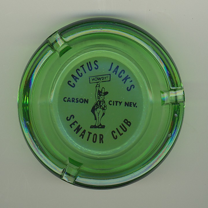 Cactus Jack's Senator Club - Carson City, Vintage Casino Ashtray